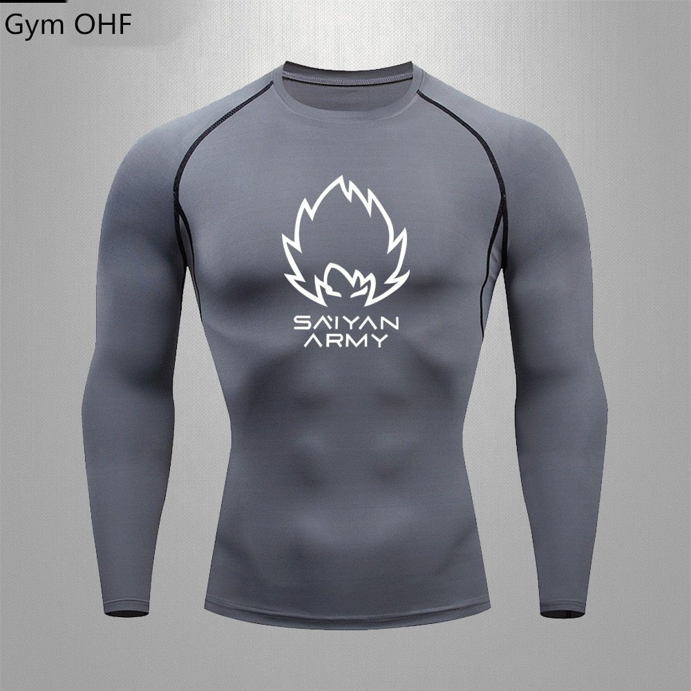Goku T Shirt Men Gym Fitness Training Sport Jiu Jitsu T shirts Men Comppress Rashguard Boxing Mens Muay Thai Kickboxing Jerseys - Yallafit