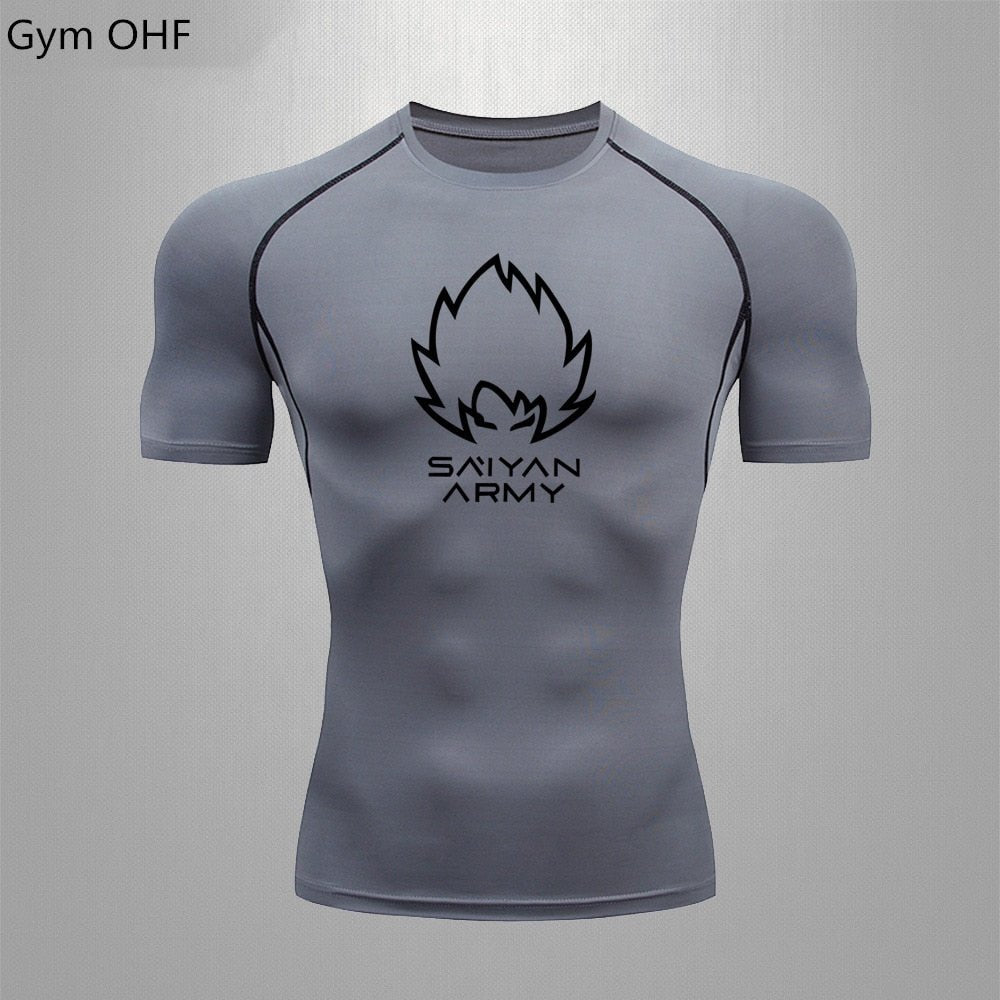 Goku T Shirt Men Gym Fitness Training Sport Jiu Jitsu T shirts Men Comppress Rashguard Boxing Mens Muay Thai Kickboxing Jerseys - Yallafit