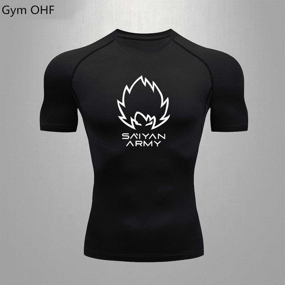 Goku T Shirt Men Gym Fitness Training Sport Jiu Jitsu T shirts Men Comppress Rashguard Boxing Mens Muay Thai Kickboxing Jerseys - Yallafit