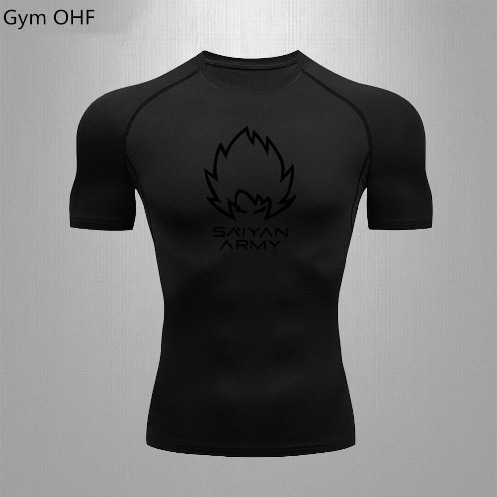 Goku T Shirt Men Gym Fitness Training Sport Jiu Jitsu T shirts Men Comppress Rashguard Boxing Mens Muay Thai Kickboxing Jerseys - Yallafit