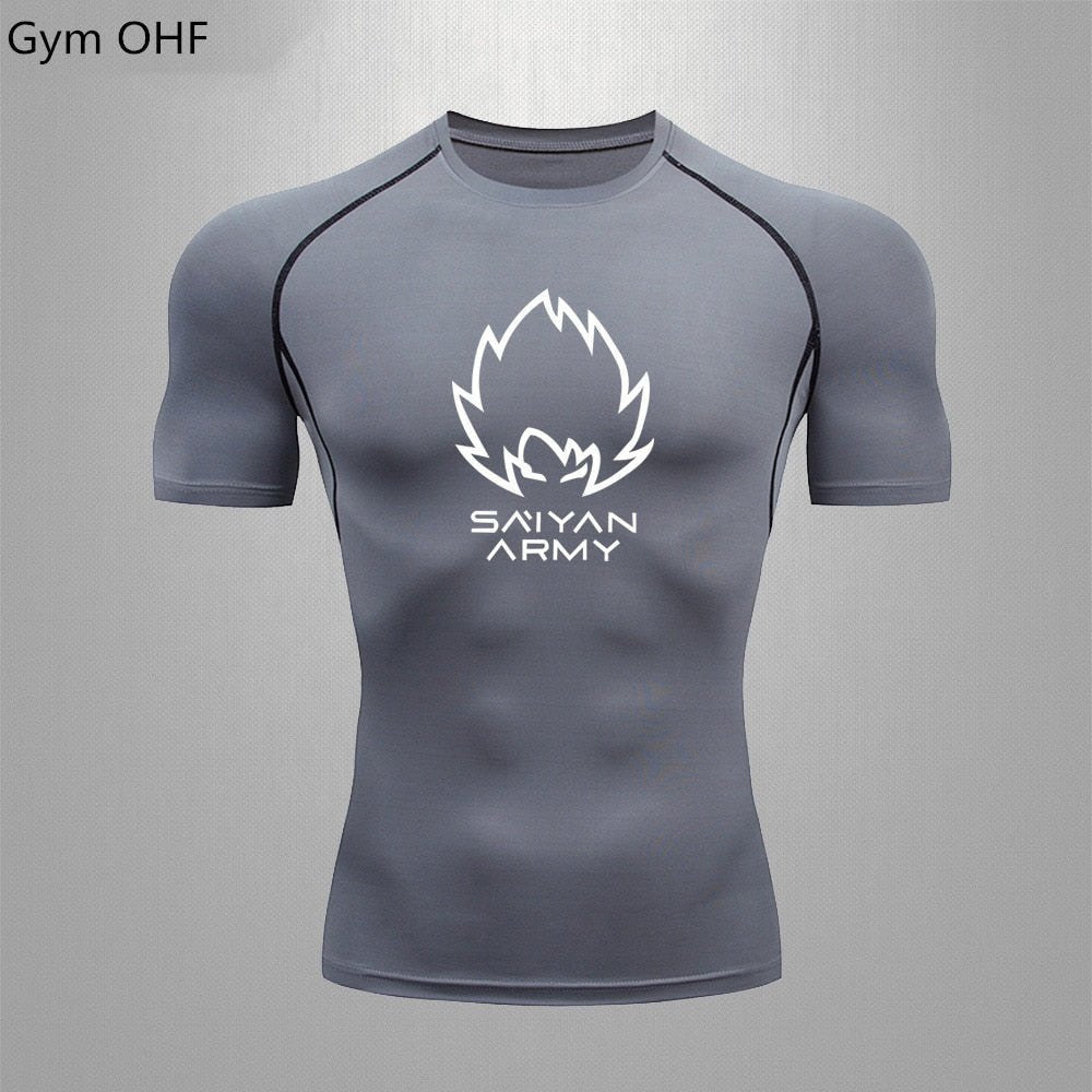 Goku T Shirt Men Gym Fitness Training Sport Jiu Jitsu T shirts Men Comppress Rashguard Boxing Mens Muay Thai Kickboxing Jerseys - Yallafit
