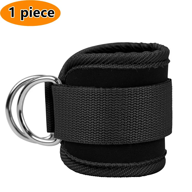 Gym Ankle Straps Double D-Ring Adjustable Neoprene Padded Cuffs Ankle Weight Leg Training Brace Support Sport Safety Abductors - Yallafit