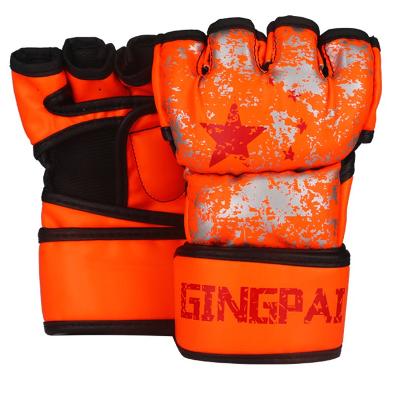 Half Finger Boxing Gloves Adult Men Women Boxing Glove Five Finger Breathable Combat MMA Training Gloves Sanda Fight Fighting - Yallafit