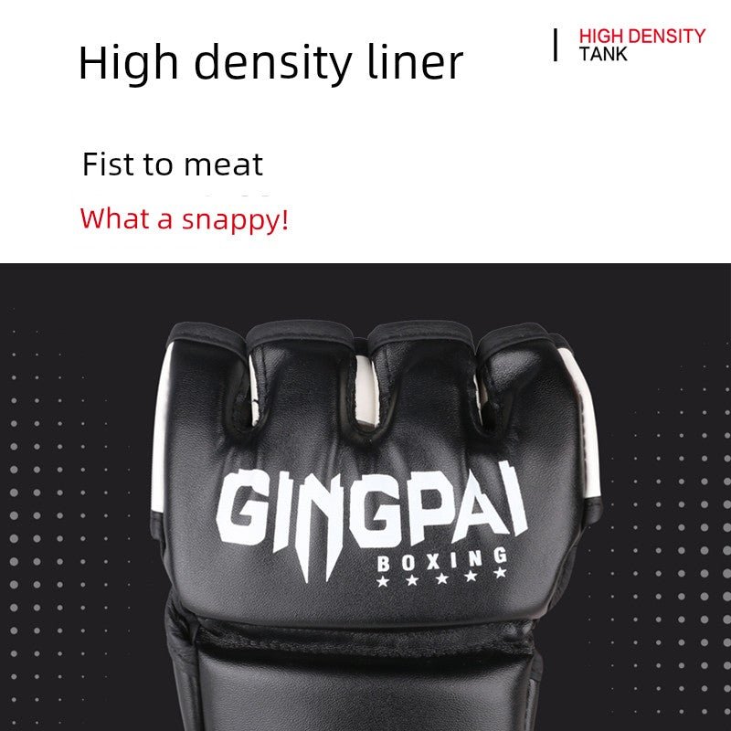 Half Finger Boxing Gloves Adult Men Women Boxing Glove Five Finger Breathable Combat MMA Training Gloves Sanda Fight Fighting - Yallafit