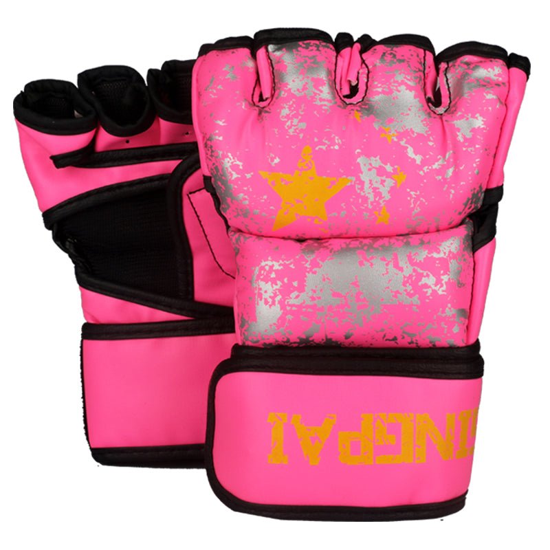 Half Finger Boxing Gloves Adult Men Women Boxing Glove Five Finger Breathable Combat MMA Training Gloves Sanda Fight Fighting - Yallafit