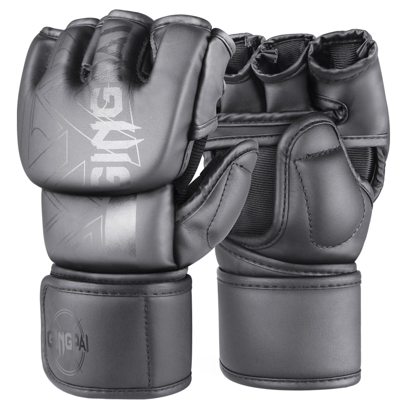 Half Finger Boxing Gloves Adult Men Women Boxing Glove Five Finger Breathable Combat MMA Training Gloves Sanda Fight Fighting - Yallafit