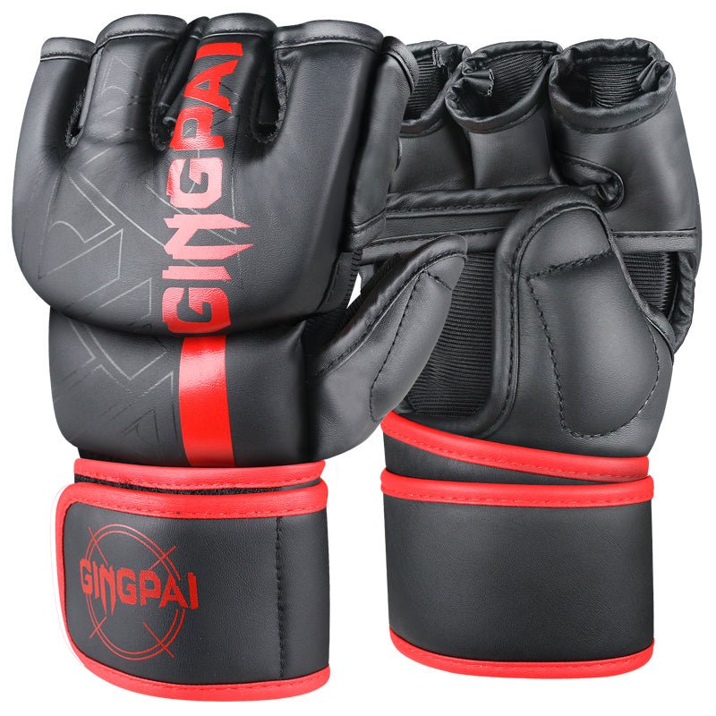 Half Finger Boxing Gloves Adult Men Women Boxing Glove Five Finger Breathable Combat MMA Training Gloves Sanda Fight Fighting - Yallafit