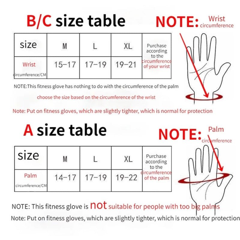 Hand Wrist Palm Protector Gloves Weightlifting Training Gloves for Men Women Fitness Sports Cycling Gymnastics Gym Gloves - Yallafit