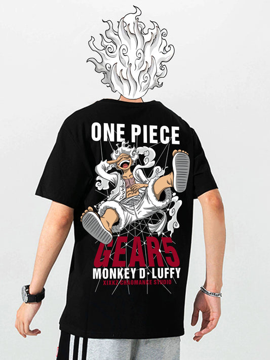 Heavy Cotton Japanese-Style Luffy Ace Short-Sleeved T-shirt - Yallafit