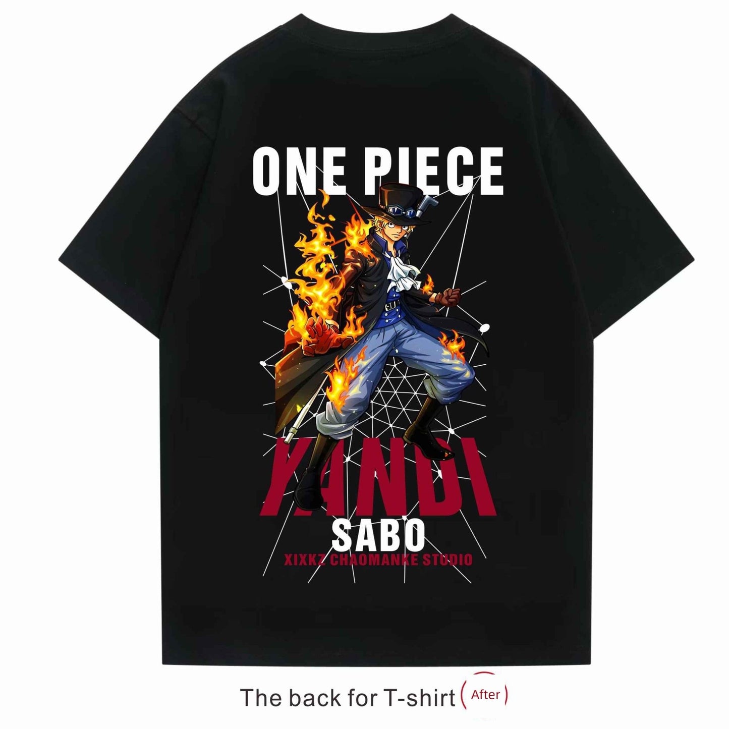 Heavy Cotton Japanese-Style Luffy Ace Short-Sleeved T-shirt - Yallafit