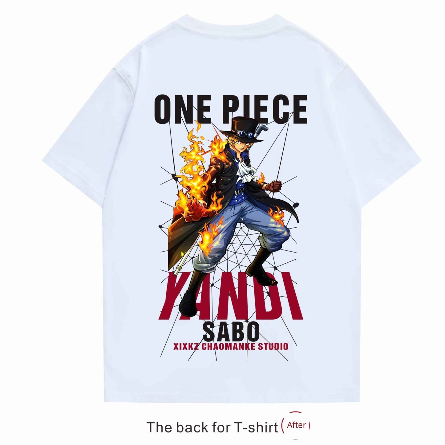 Heavy Cotton Japanese-Style Luffy Ace Short-Sleeved T-shirt - Yallafit