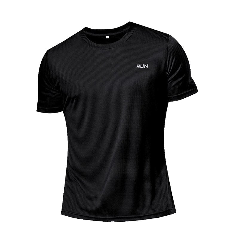 High Quality Polyester Men Running T Shirt Quick Dry Fitness Shirt Training Exercise Clothes Gym Sport Shirt Tops Lightweight - Yallafit