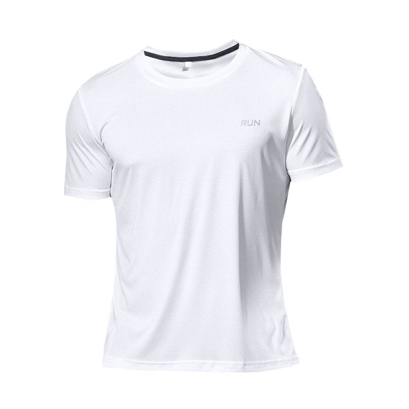 High Quality Polyester Men Running T Shirt Quick Dry Fitness Shirt Training Exercise Clothes Gym Sport Shirt Tops Lightweight - Yallafit