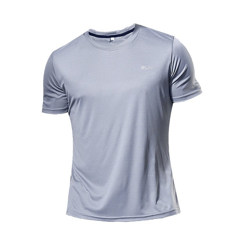 High Quality Polyester Men Running T Shirt Quick Dry Fitness Shirt Training Exercise Clothes Gym Sport Shirt Tops Lightweight - Yallafit