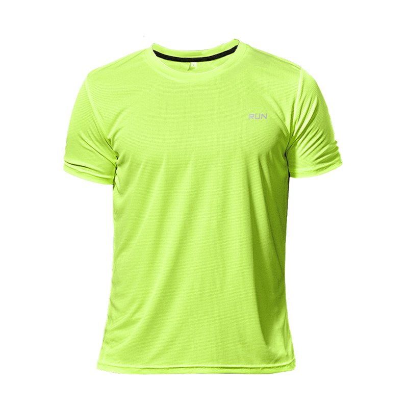 High Quality Polyester Men Running T Shirt Quick Dry Fitness Shirt Training Exercise Clothes Gym Sport Shirt Tops Lightweight - Yallafit