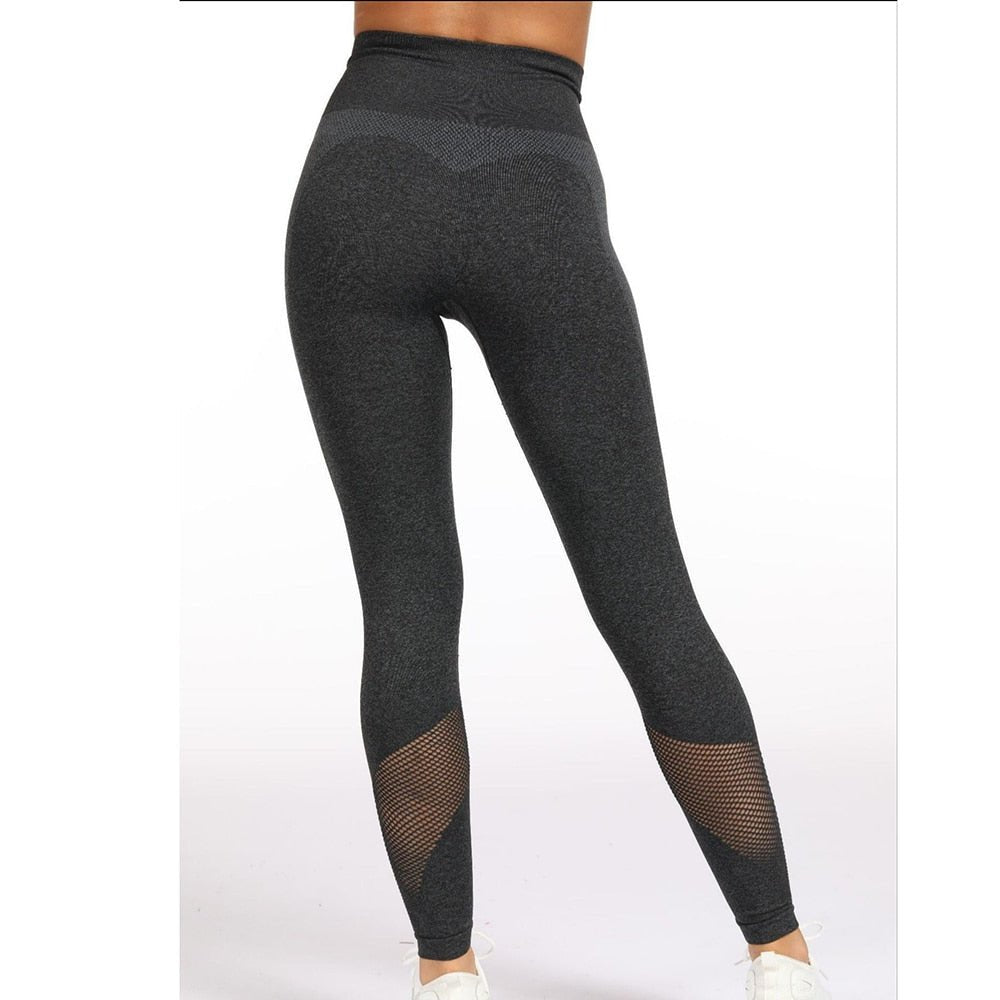 High Waist Fitness Gym Legging Women Seamless Energy Tights Workout Running Activewear Yoga leggins Hollow Sport Trainning Short - Yallafit