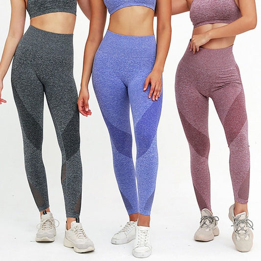 High Waist Fitness Gym Legging Women Seamless Energy Tights Workout Running Activewear Yoga leggins Hollow Sport Trainning Short - Yallafit