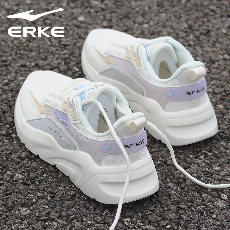 Hongxing Erke Women's Shoes Breathable Mesh Shoes Women's Mesh Running Shoes Casual Shoes Shockproof Shoes Women's Brand Sneakers - Yallafit