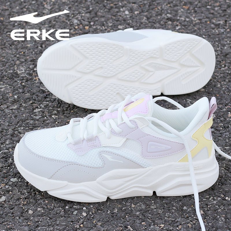 Hongxing Erke Women's Shoes Breathable Mesh Shoes Women's Mesh Running Shoes Casual Shoes Shockproof Shoes Women's Brand Sneakers - Yallafit