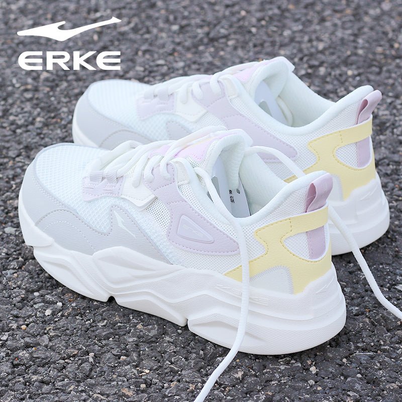 Hongxing Erke Women's Shoes Breathable Mesh Shoes Women's Mesh Running Shoes Casual Shoes Shockproof Shoes Women's Brand Sneakers - Yallafit