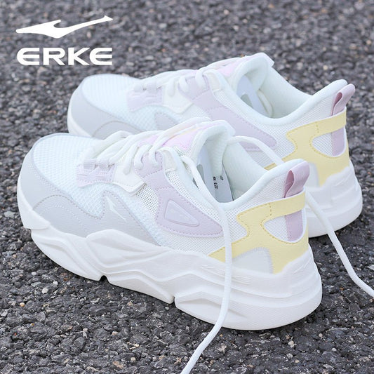 Hongxing Erke Women's Shoes Breathable Mesh Shoes Women's Mesh Running Shoes Casual Shoes Shockproof Shoes Women's Brand Sneakers - Yallafit
