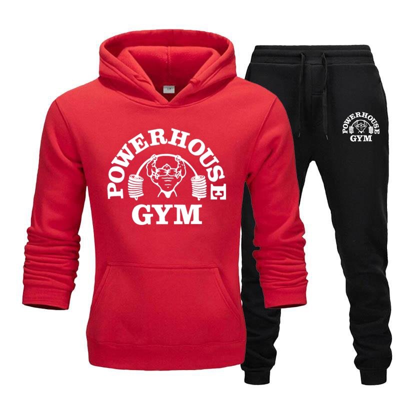 Hoodies Men's Sportswear Sets Casual Tracksuit Men 2 Piece Sweatshirt + Sweatpants Suit 2020 Autumn Winter Hooded Thick Top Male - Yallafit