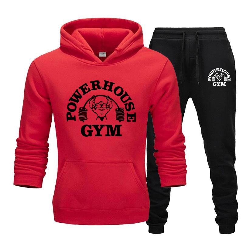 Hoodies Men's Sportswear Sets Casual Tracksuit Men 2 Piece Sweatshirt + Sweatpants Suit 2020 Autumn Winter Hooded Thick Top Male - Yallafit