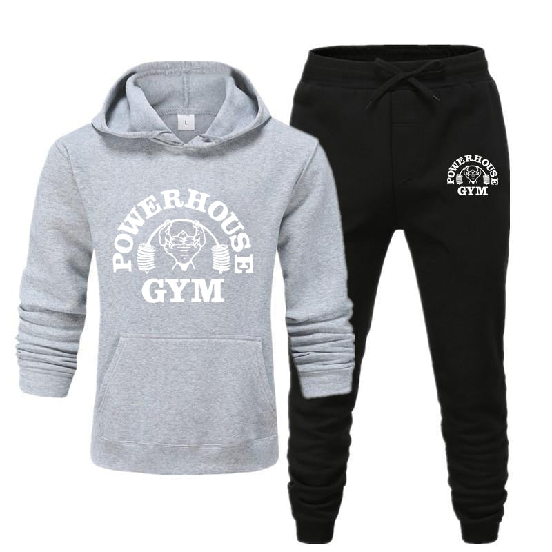 Hoodies Men's Sportswear Sets Casual Tracksuit Men 2 Piece Sweatshirt + Sweatpants Suit 2020 Autumn Winter Hooded Thick Top Male - Yallafit