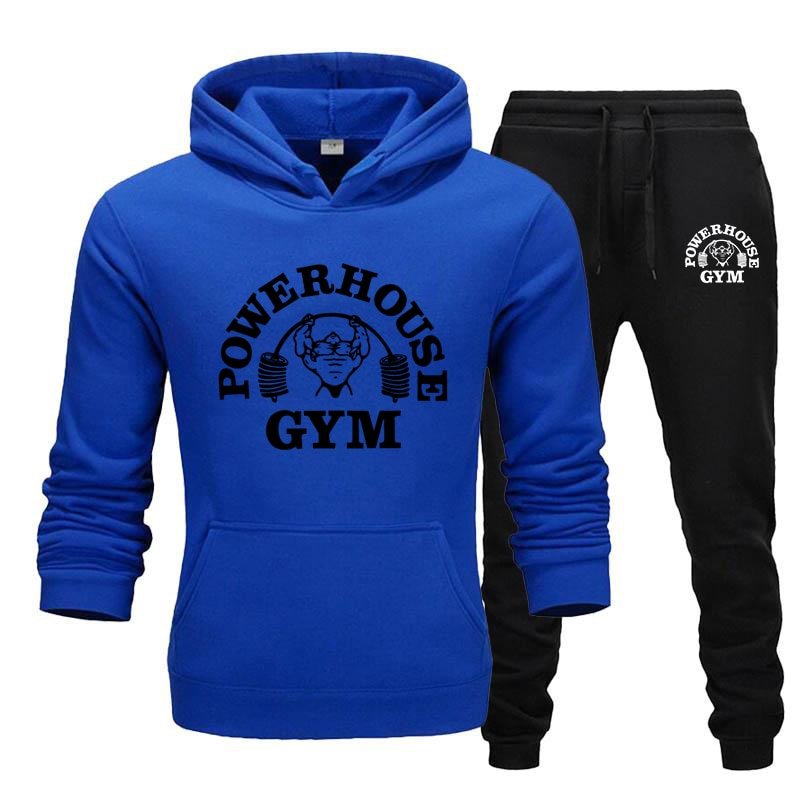 Hoodies Men's Sportswear Sets Casual Tracksuit Men 2 Piece Sweatshirt + Sweatpants Suit 2020 Autumn Winter Hooded Thick Top Male - Yallafit