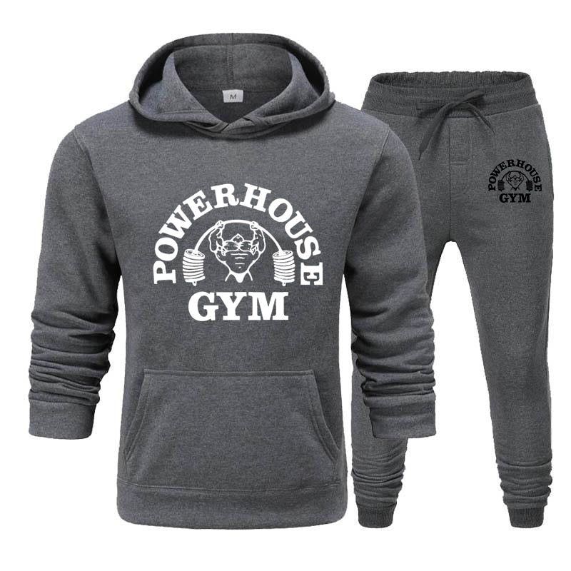 Hoodies Men's Sportswear Sets Casual Tracksuit Men 2 Piece Sweatshirt + Sweatpants Suit 2020 Autumn Winter Hooded Thick Top Male - Yallafit
