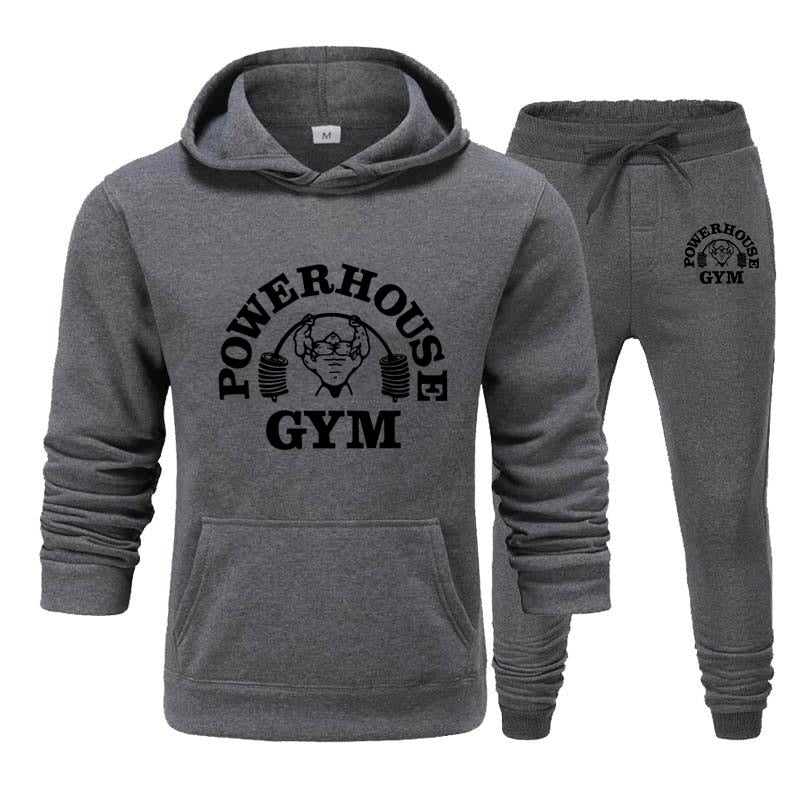 Hoodies Men's Sportswear Sets Casual Tracksuit Men 2 Piece Sweatshirt + Sweatpants Suit 2020 Autumn Winter Hooded Thick Top Male - Yallafit