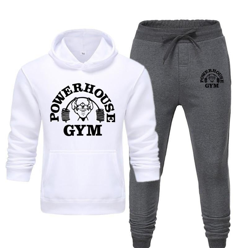 Hoodies Men's Sportswear Sets Casual Tracksuit Men 2 Piece Sweatshirt + Sweatpants Suit 2020 Autumn Winter Hooded Thick Top Male - Yallafit