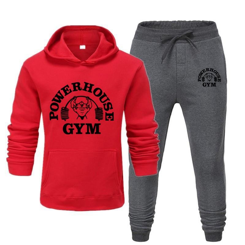 Hoodies Men's Sportswear Sets Casual Tracksuit Men 2 Piece Sweatshirt + Sweatpants Suit 2020 Autumn Winter Hooded Thick Top Male - Yallafit