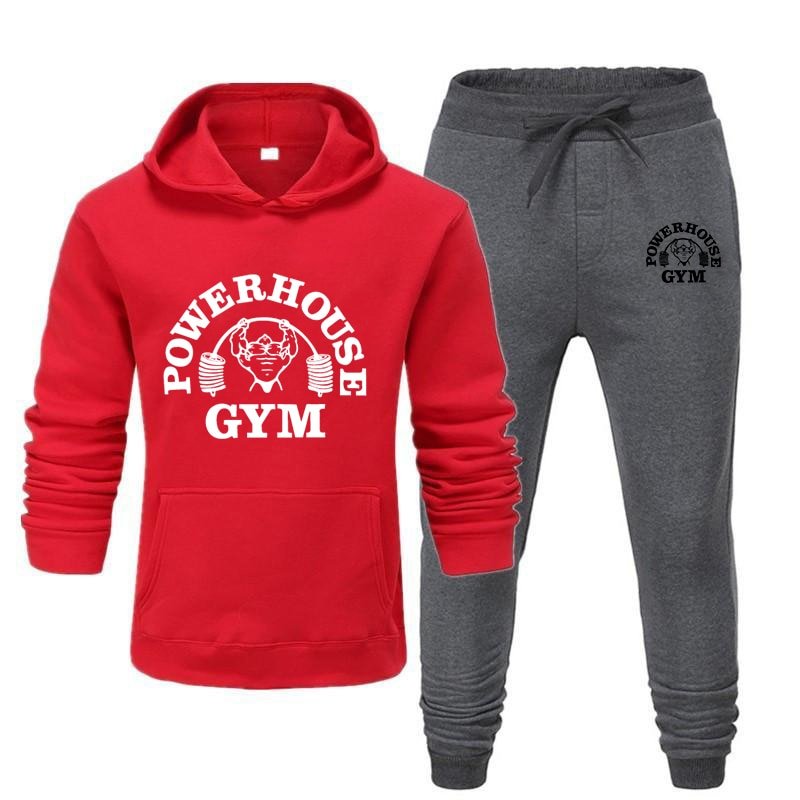 Hoodies Men's Sportswear Sets Casual Tracksuit Men 2 Piece Sweatshirt + Sweatpants Suit 2020 Autumn Winter Hooded Thick Top Male - Yallafit