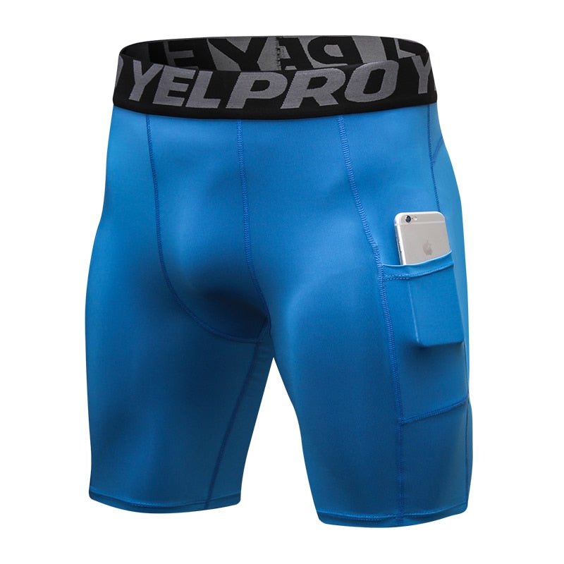 Hot Men Quick Dry Short Running Leggings Mens Compression Running Tights Gym Fitness Sport Shorts Leggings Male Underwear - Yallafit