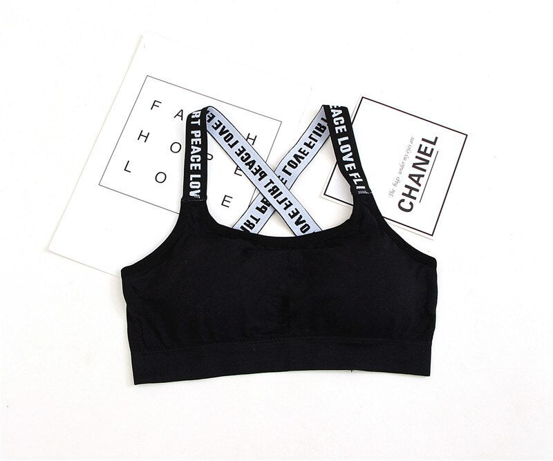 Hot Sale Kids Sports Training Bra for Teenage Girl Underwear Bras Solid Color Wireless Cotton Girls Bra - Yallafit