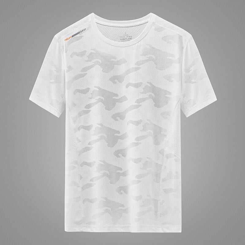 Ice Silk T Shirts Male 6xl 7xl 8xl 9xl Short Sleeve Tshirt Oversized Men Summer Cool Quick Dry T-shirt Men's Sporting Clothing - Yallafit