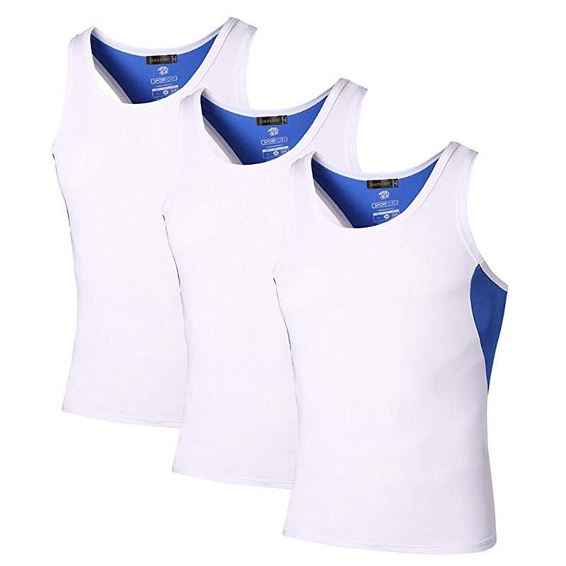 Jeansian 3 Pack Sport Tank Tops Tanktops Sleeveless Shirts Running Grym Workout Fitness LSL3306 PackA - Yallafit
