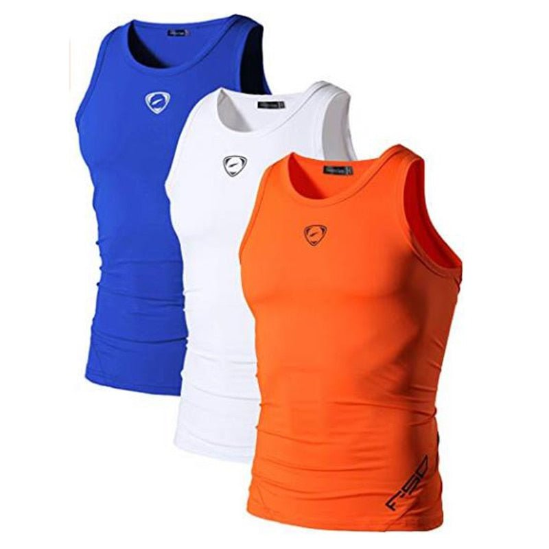 Jeansian 3 Pack Sport Tank Tops Tanktops Sleeveless Shirts Running Grym Workout Fitness LSL3306 PackA - Yallafit
