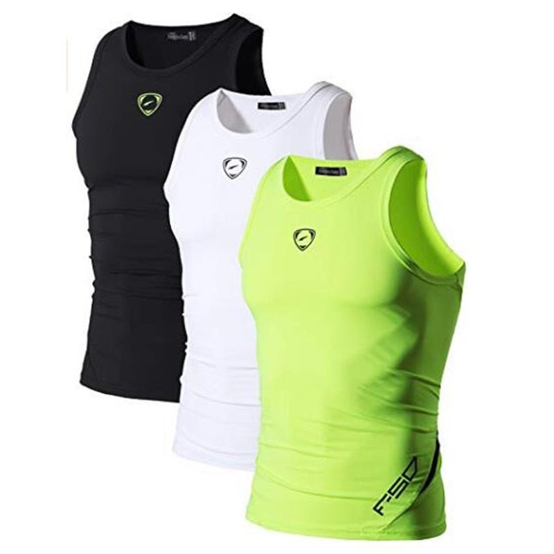 Jeansian 3 Pack Sport Tank Tops Tanktops Sleeveless Shirts Running Grym Workout Fitness LSL3306 PackA - Yallafit