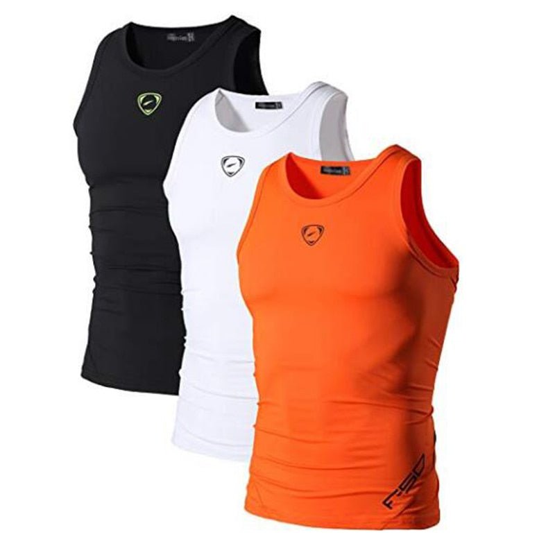 Jeansian 3 Pack Sport Tank Tops Tanktops Sleeveless Shirts Running Grym Workout Fitness LSL3306 PackA - Yallafit