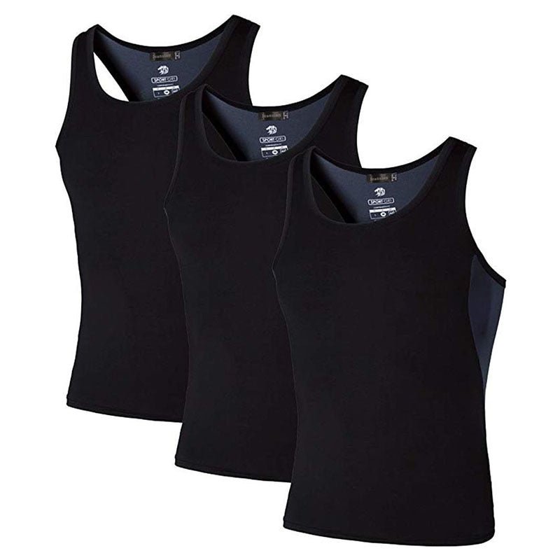Jeansian 3 Pack Sport Tank Tops Tanktops Sleeveless Shirts Running Grym Workout Fitness LSL3306 PackA - Yallafit