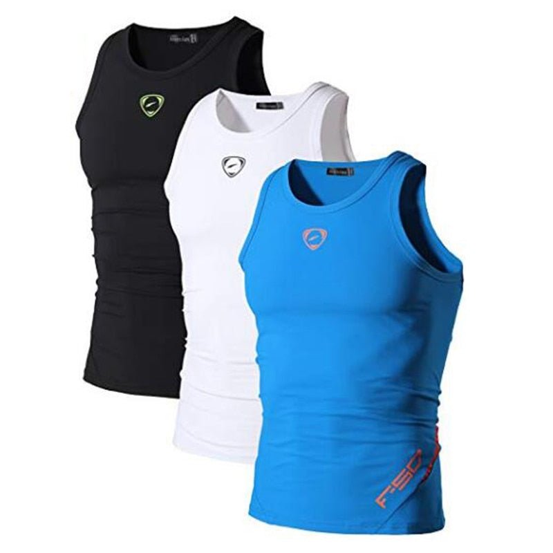 Jeansian 3 Pack Sport Tank Tops Tanktops Sleeveless Shirts Running Grym Workout Fitness LSL3306 PackA - Yallafit