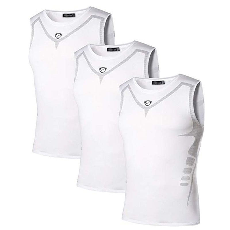 Jeansian 3 Pack Sport Tank Tops Tanktops Sleeveless Shirts Running Grym Workout Fitness LSL3306 PackA - Yallafit