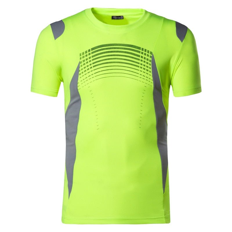 Jeansian Men's T-Shirt Tshirt Tee Shirt Sport Short Sleeve Dry Fit Running Fitness Workout LSL299 Black - Yallafit