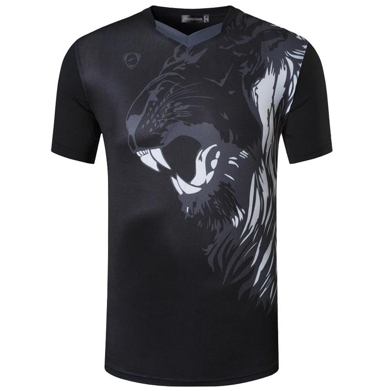 Jeansian Men's T-Shirt Tshirt Tee Shirt Sport Short Sleeve Dry Fit Running Fitness Workout LSL299 Black - Yallafit