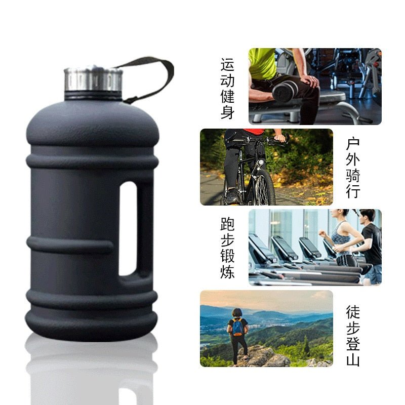 Large Capacity 2200Ml Plastic Sports Bottles Portable Outdoor Travel Cold Water Cup Fitness Gym Protein Shaker Water Bottle - Yallafit