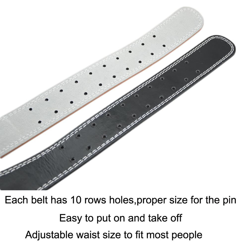 Leather Gym Belt Weightlifting Athletic Bodybuilding Powerlifting Crossfit Dumbbells Workout Weight Lifting Belt Gym Equipment - Yallafit 0