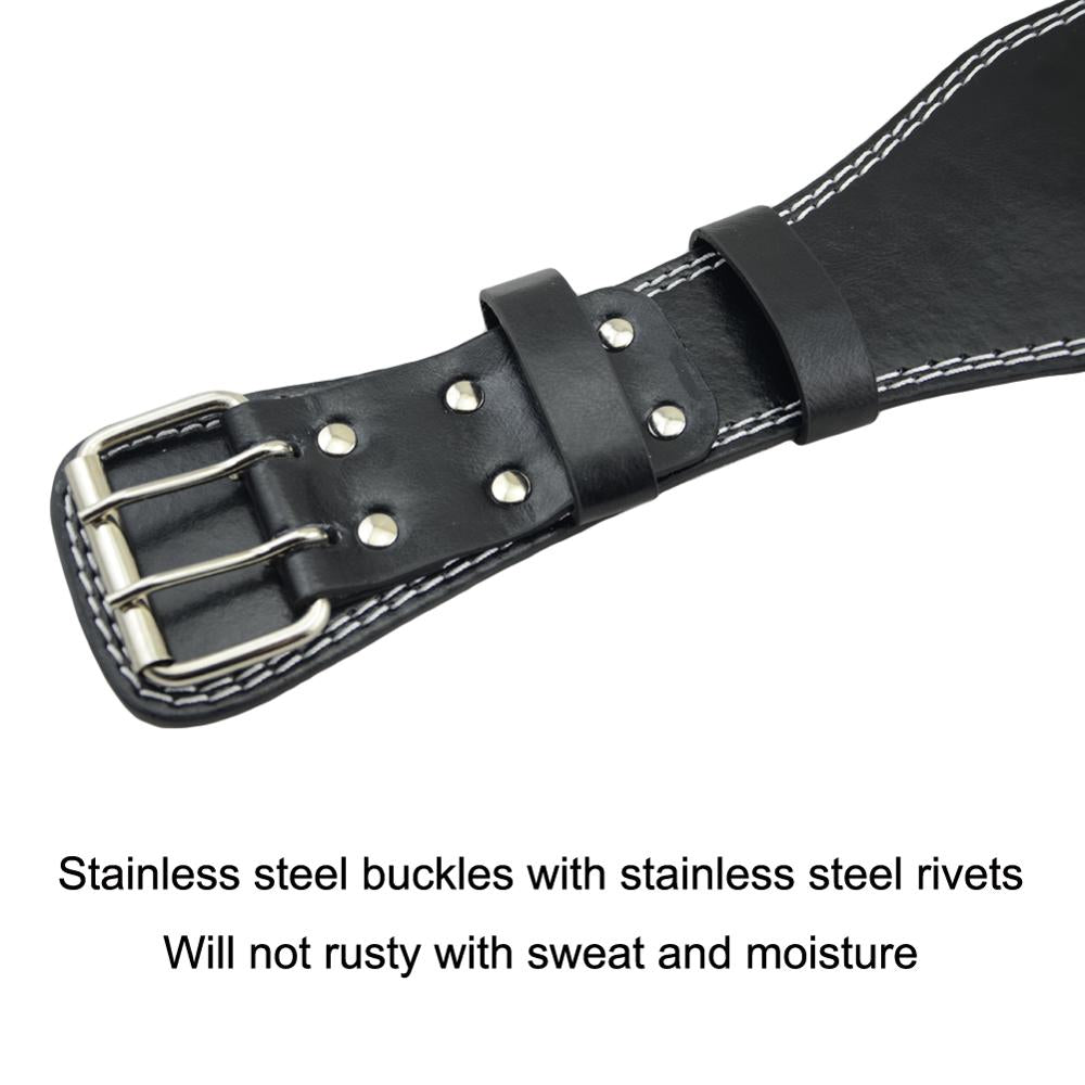 Leather Gym Belt Weightlifting Athletic Bodybuilding Powerlifting Crossfit Dumbbells Workout Weight Lifting Belt Gym Equipment - Yallafit 0