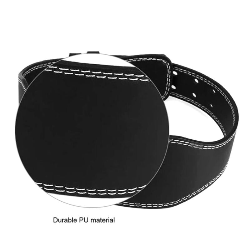 Leather Weightlifting Belt Gym Fitness Dumbbell Barbell Powerlifting Back Support Power Training Weight Lifting Belt - Yallafit